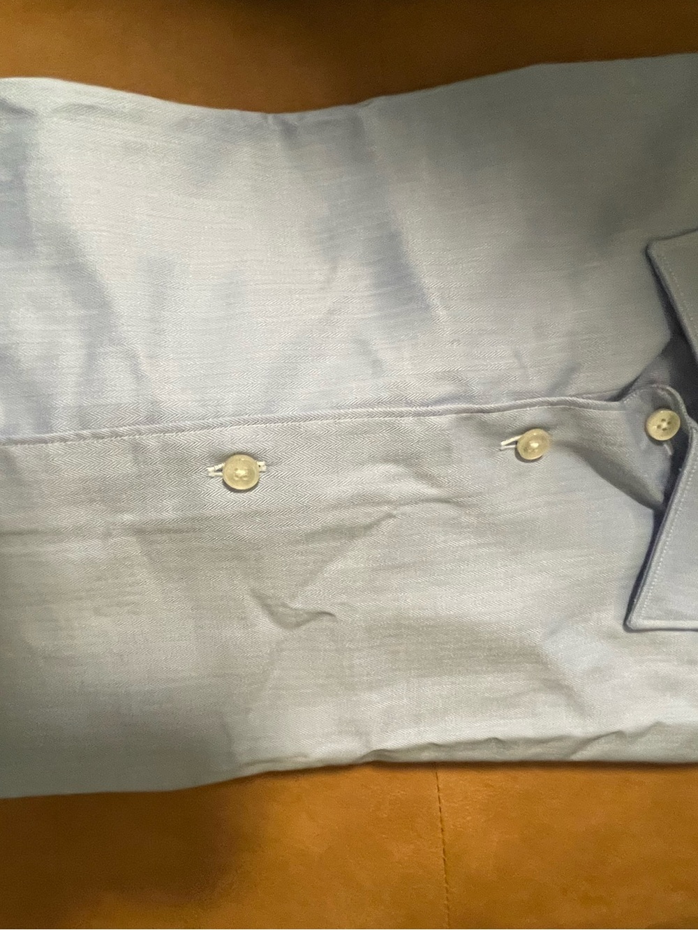 Long sleeve  Light Blue Dress Shirt with Button-Down Collar